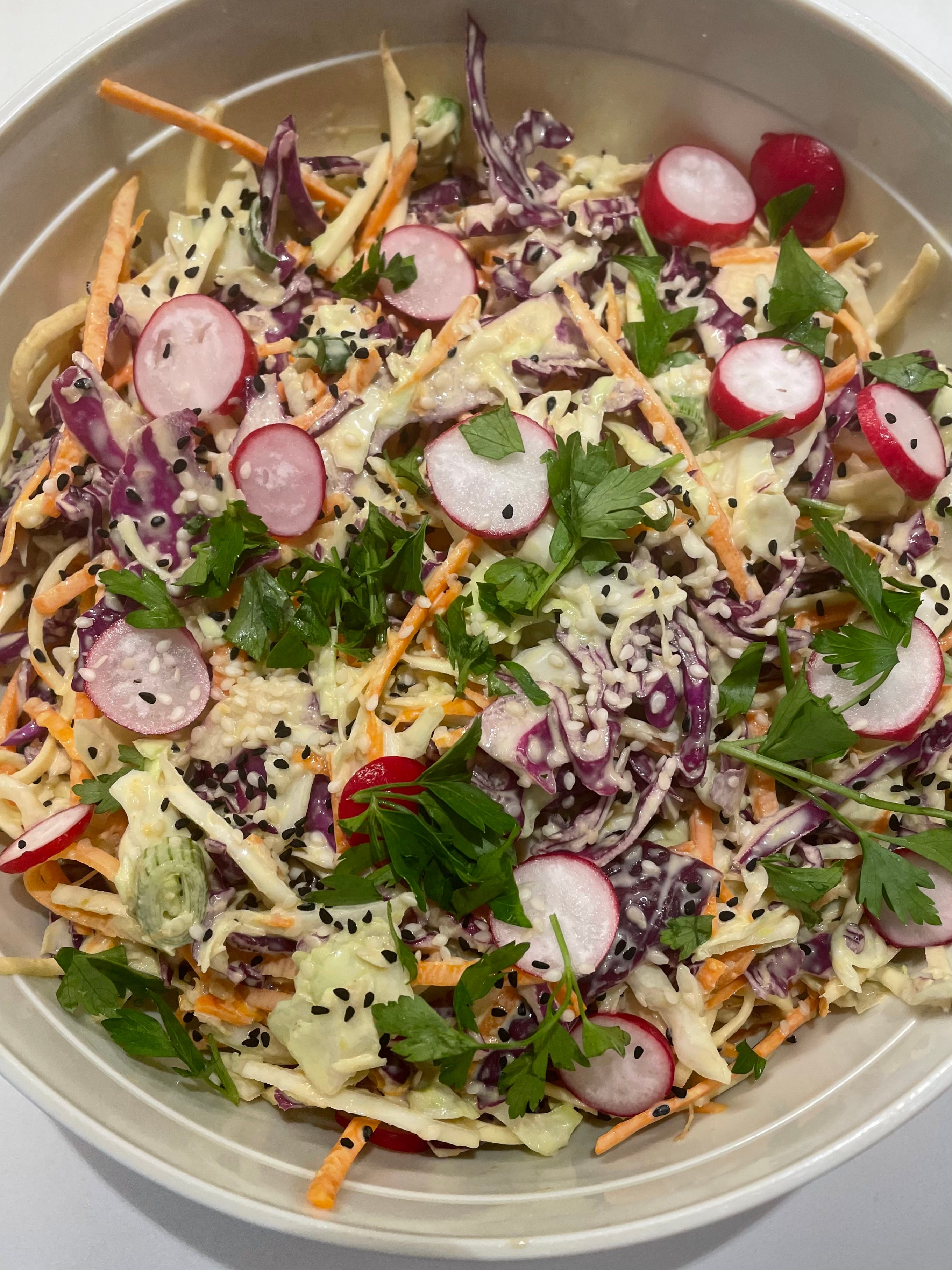 Parsnip coleslaw with Wasabi and Yuzu by Sadie
