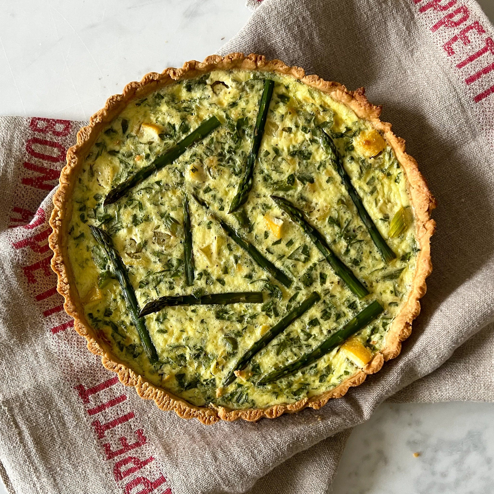 AsparagusLemon Quiche Because it’s Easter, because it’s spring