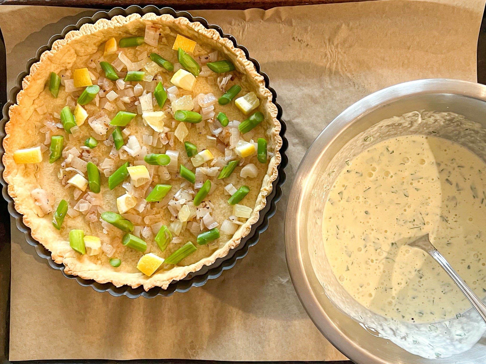 AsparagusLemon Quiche Because it’s Easter, because it’s spring