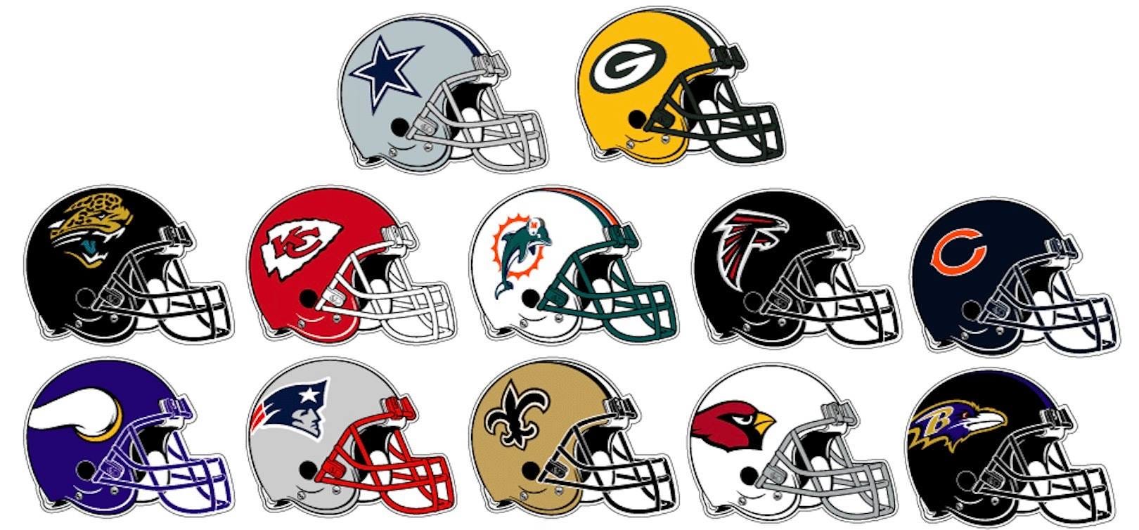Nfl team cheap with g helmets