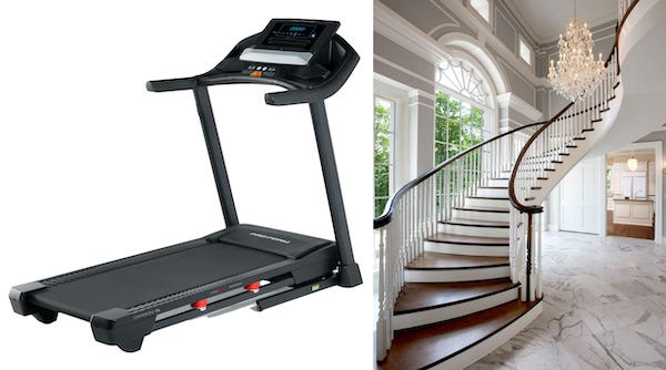 Staircase treadmill shop