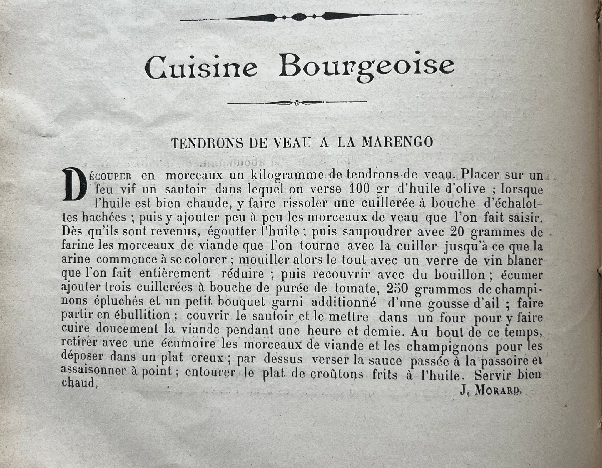 Poulet ou Veau à la Marengo - Marengo-style chicken or veal