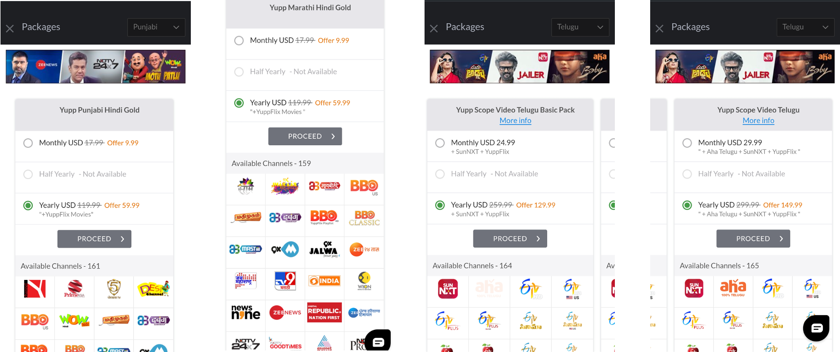 Sling tv on sale zee telugu