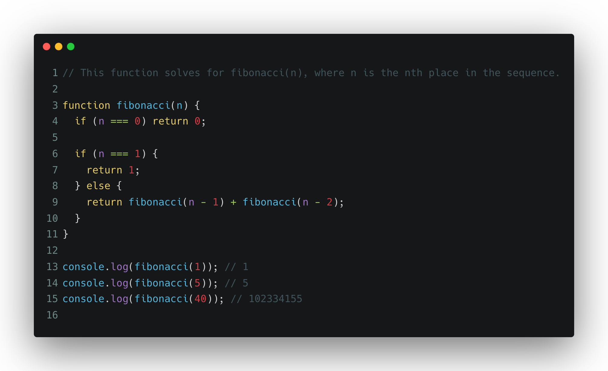 Solving The Fibonacci Sequence Using Recursion