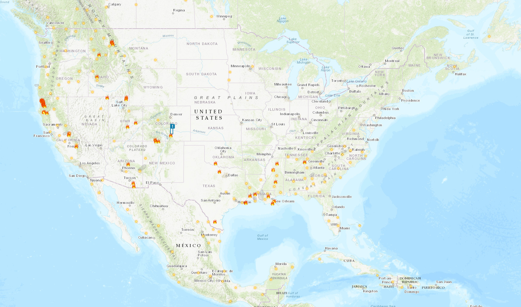 Current Map Snapshots Of Fires Burning Around The Globe October 30th