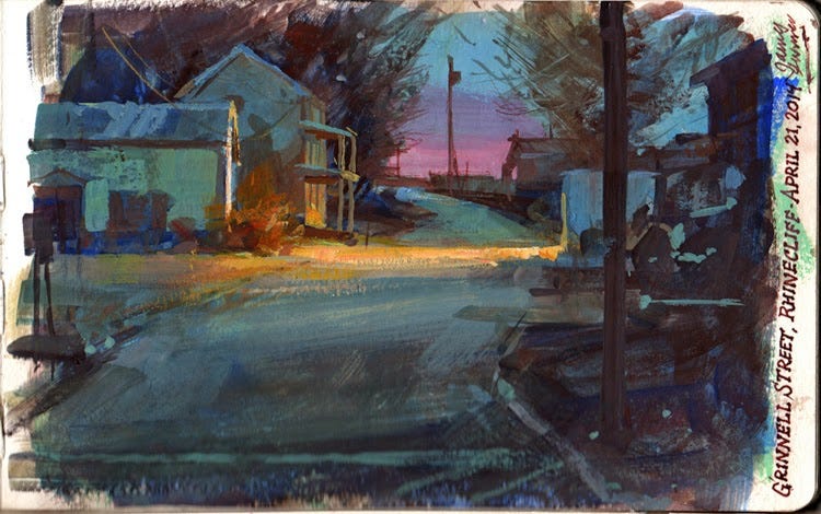 Plein-Air Hallucination - by James Gurney - Paint Here