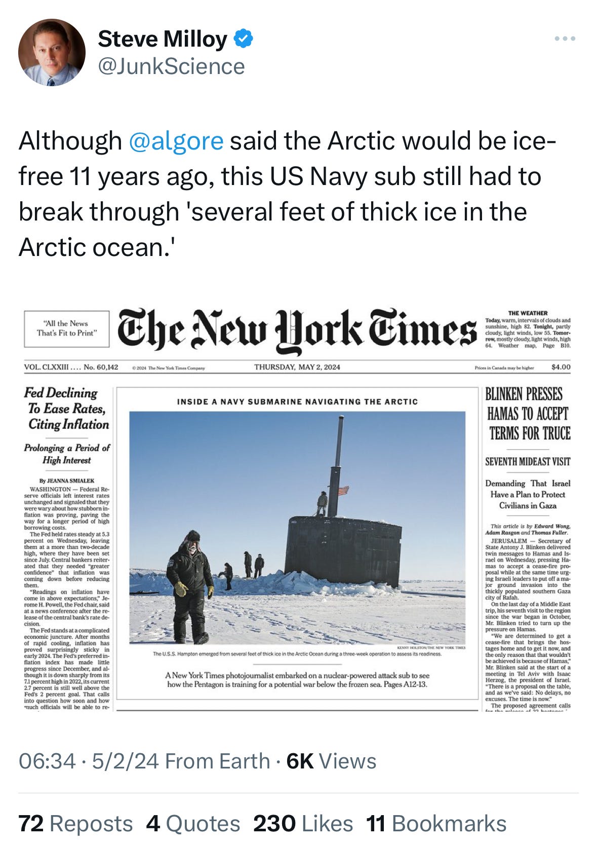 Arctic Ice Freezes Climate Lies - by Catherine Salgado