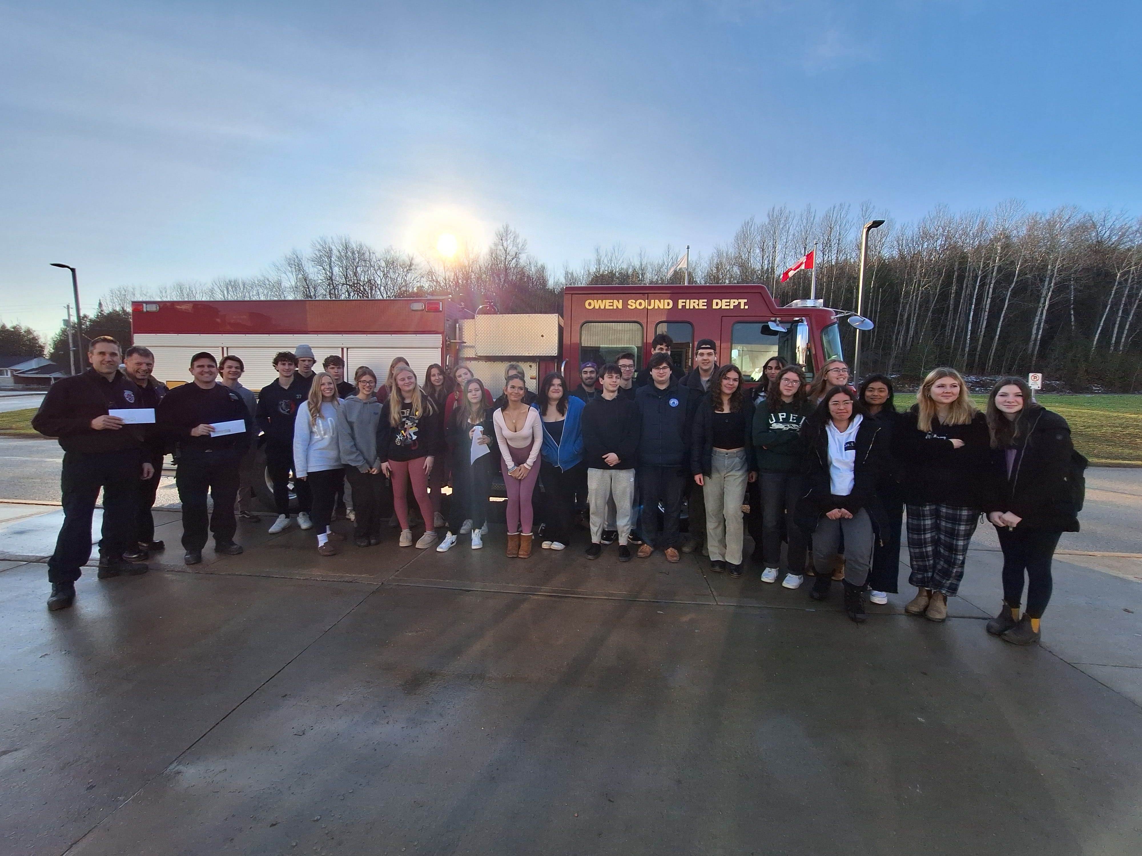OSDSS Leadership Students Raise $1700 for Owen Sound Fire Fighters’ Toy ...