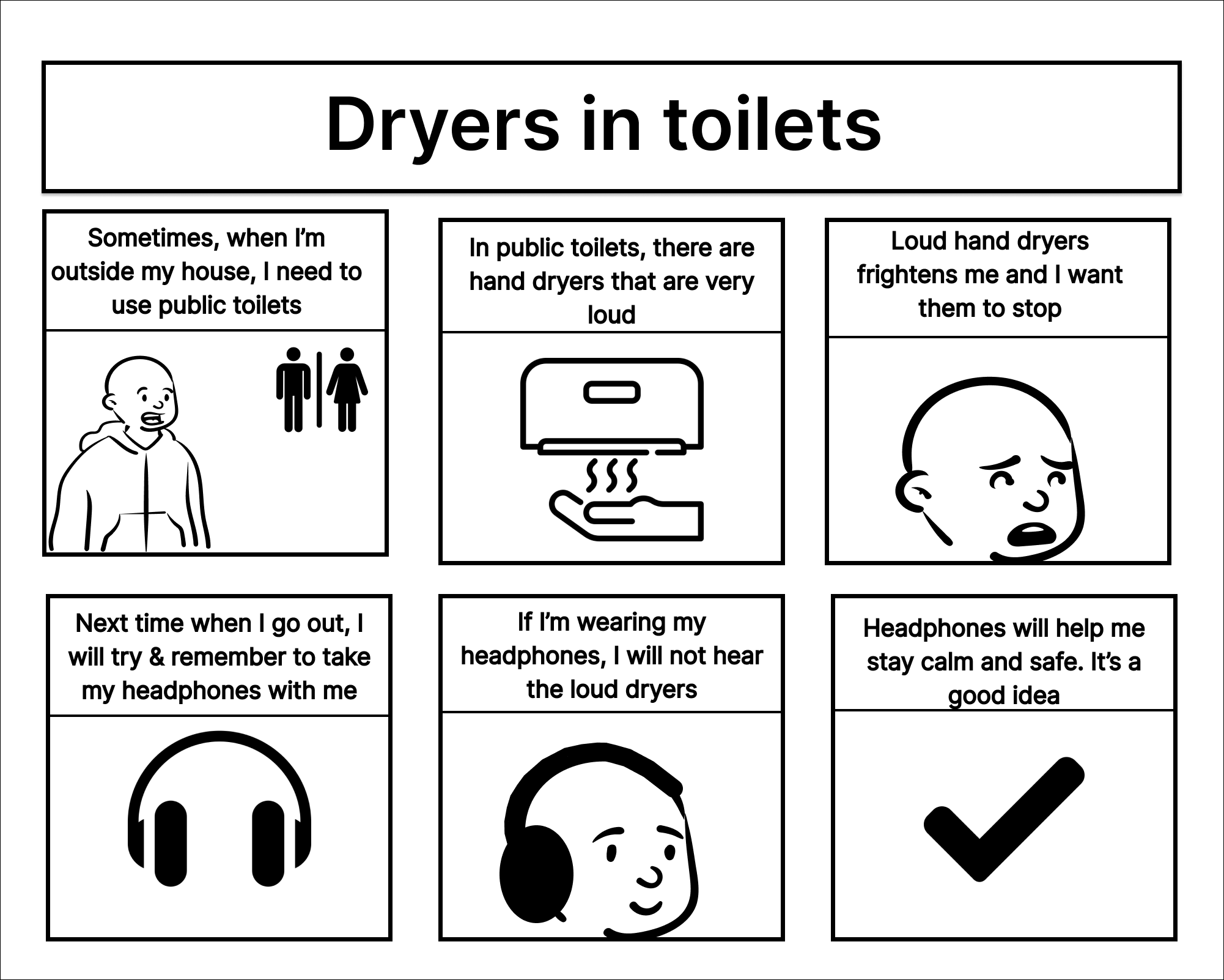Loud Hand Dryers in Public Toilets Social Story Templates