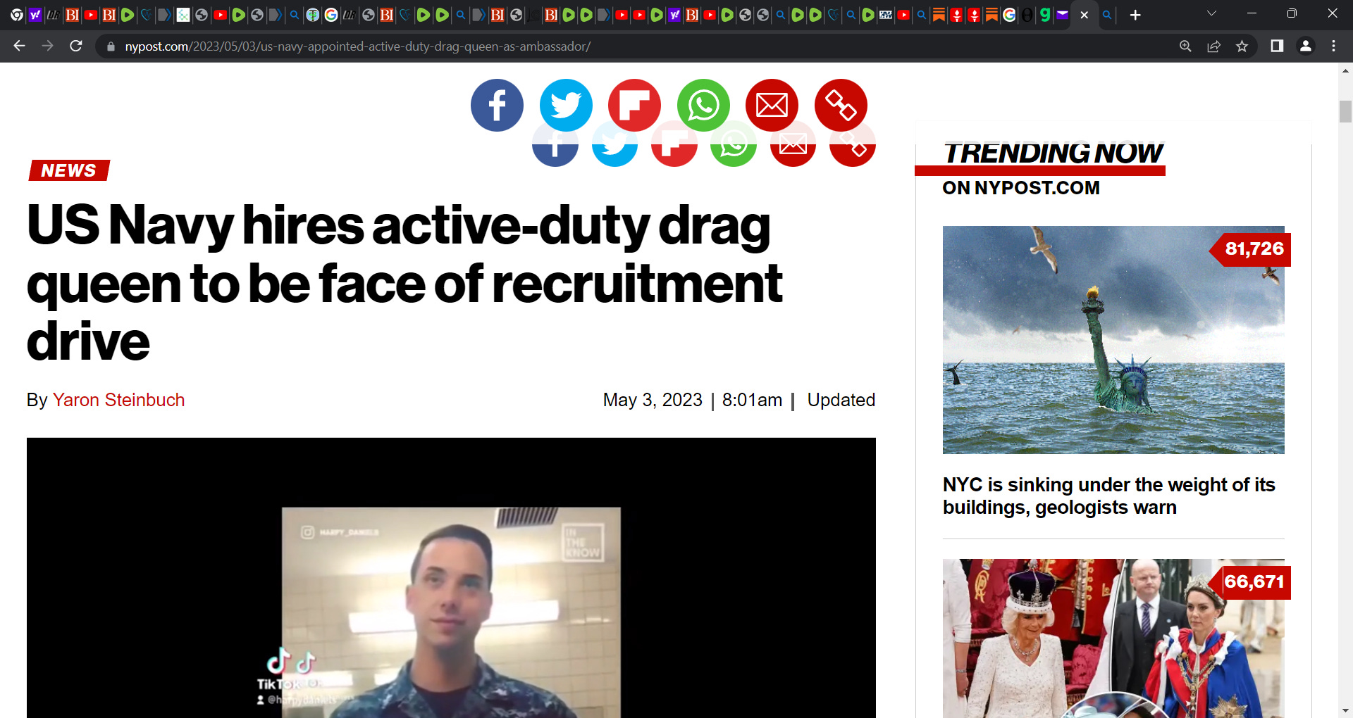 Jon Rappoport comments on this NY Post story: 'US Navy hires active ...