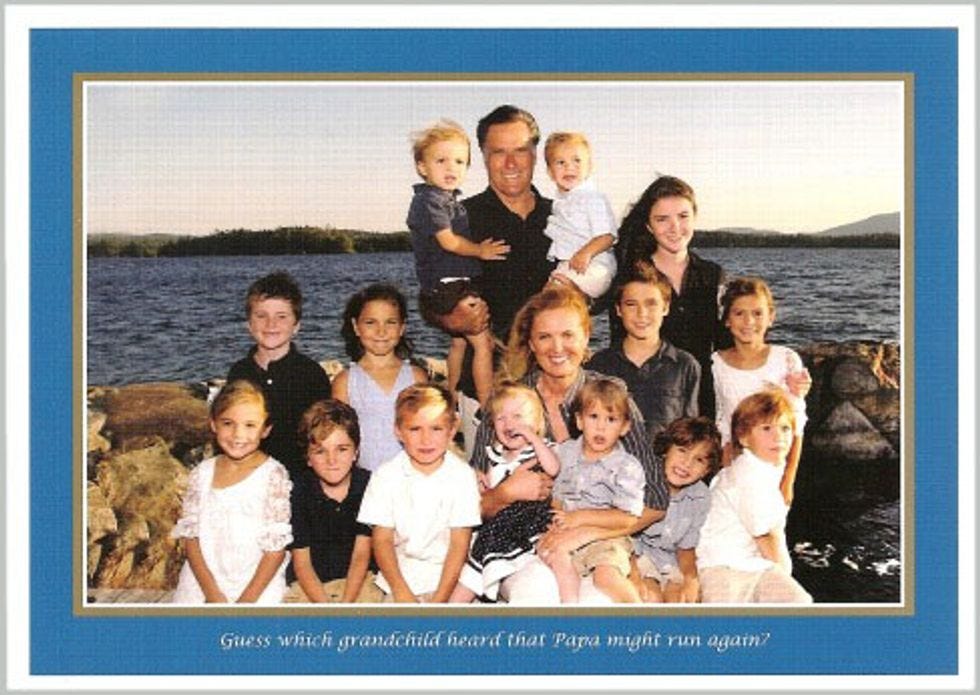 Boring Mitt Romney Announces 2012 Run With Boring Christmas Card