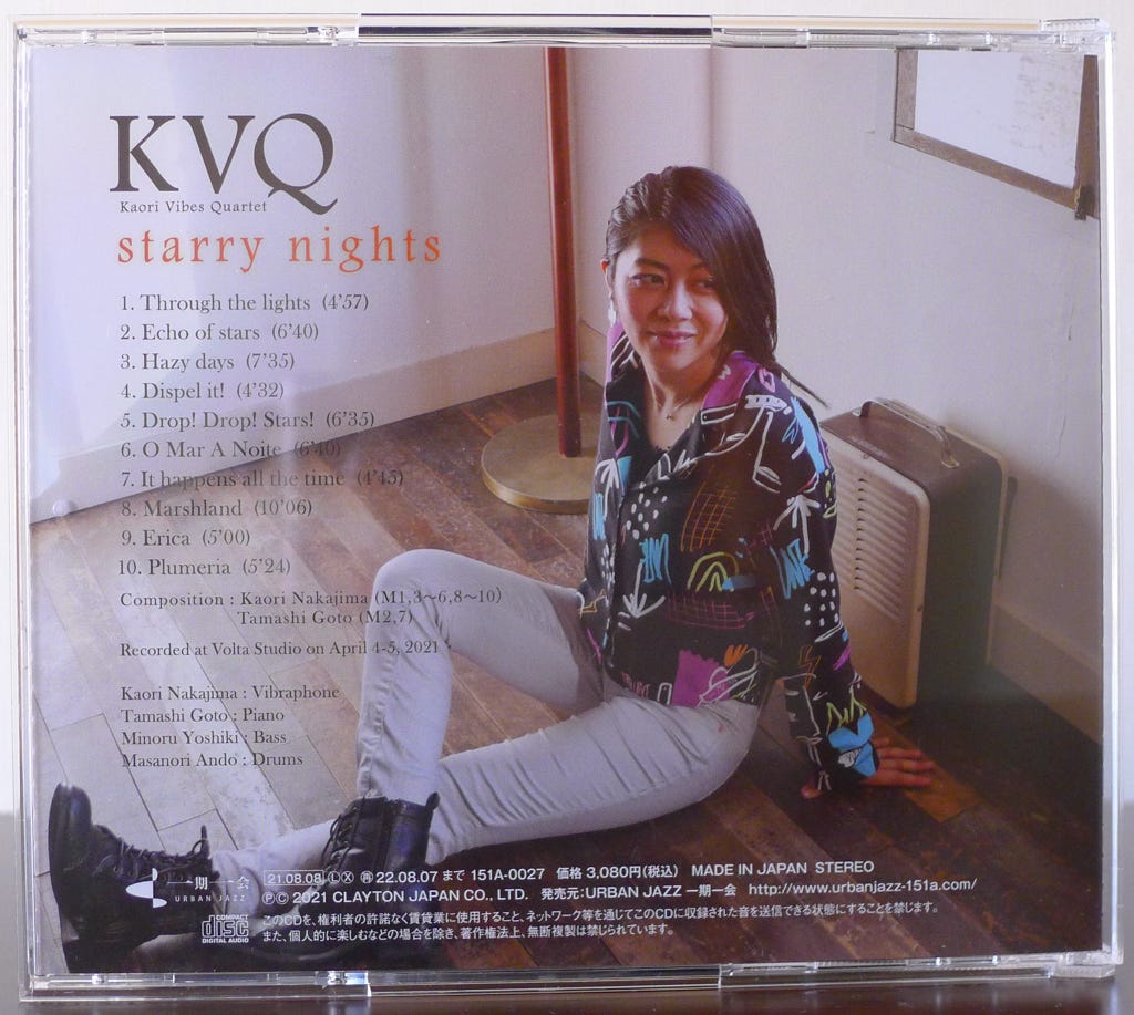 絶対一番安い Quartet: Vibes Kaori Starry McCrory Brian by - Nights ミュージシャン