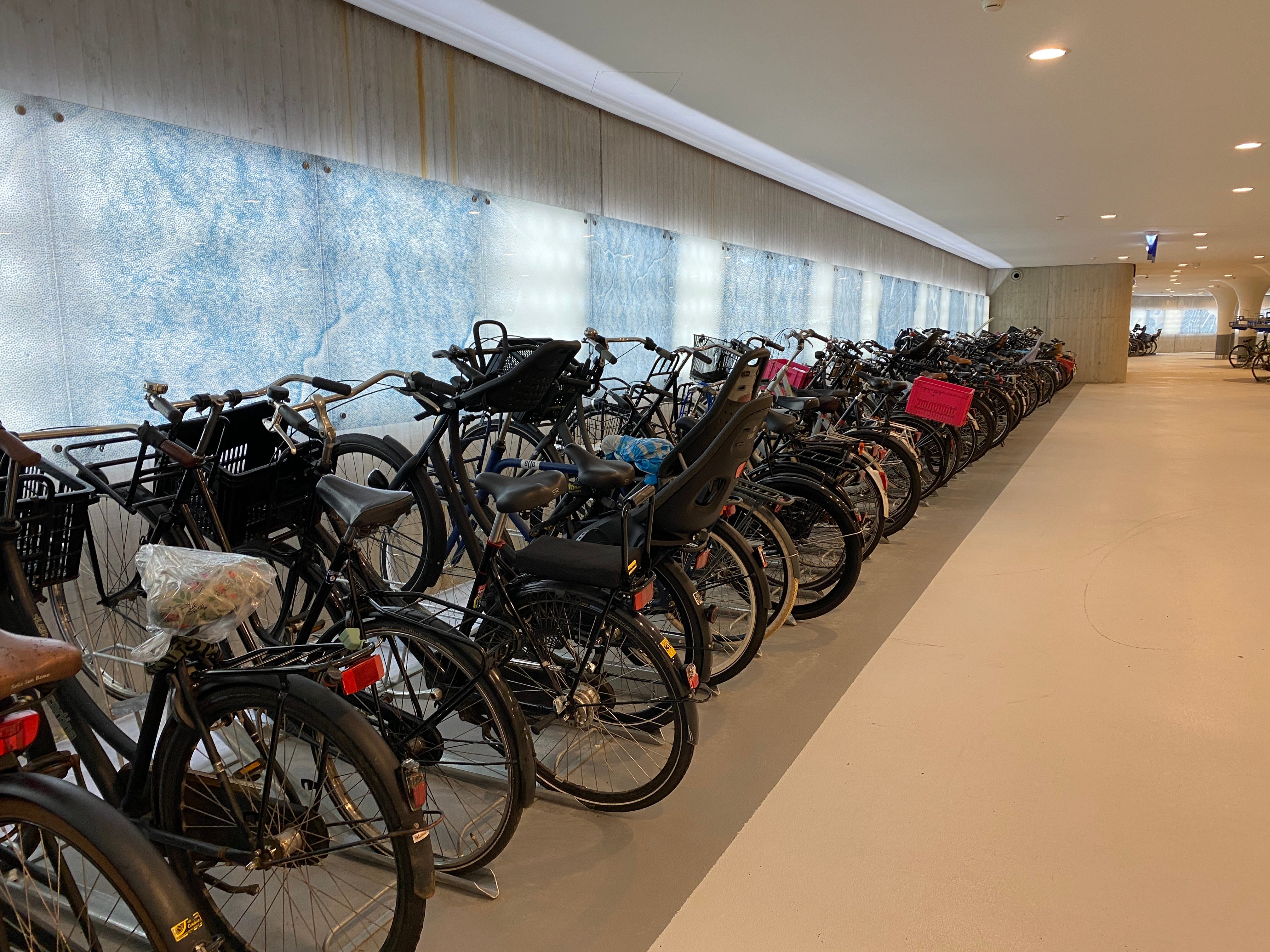 Investing in infrastructure Bike parking garage is built under