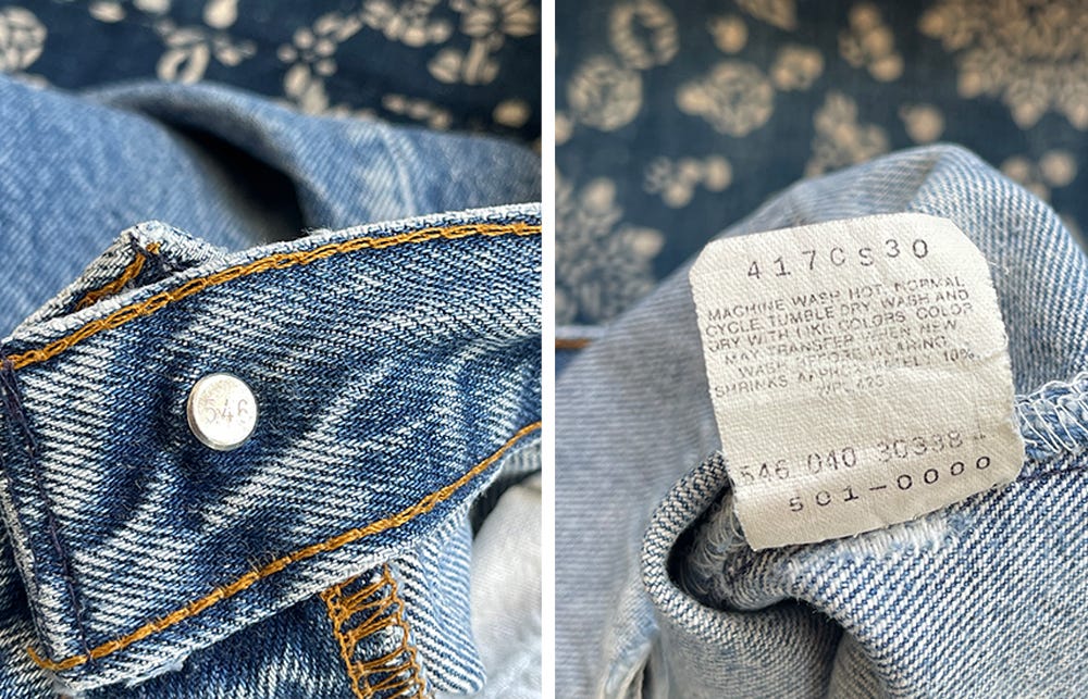 Vintage levis numbers deals