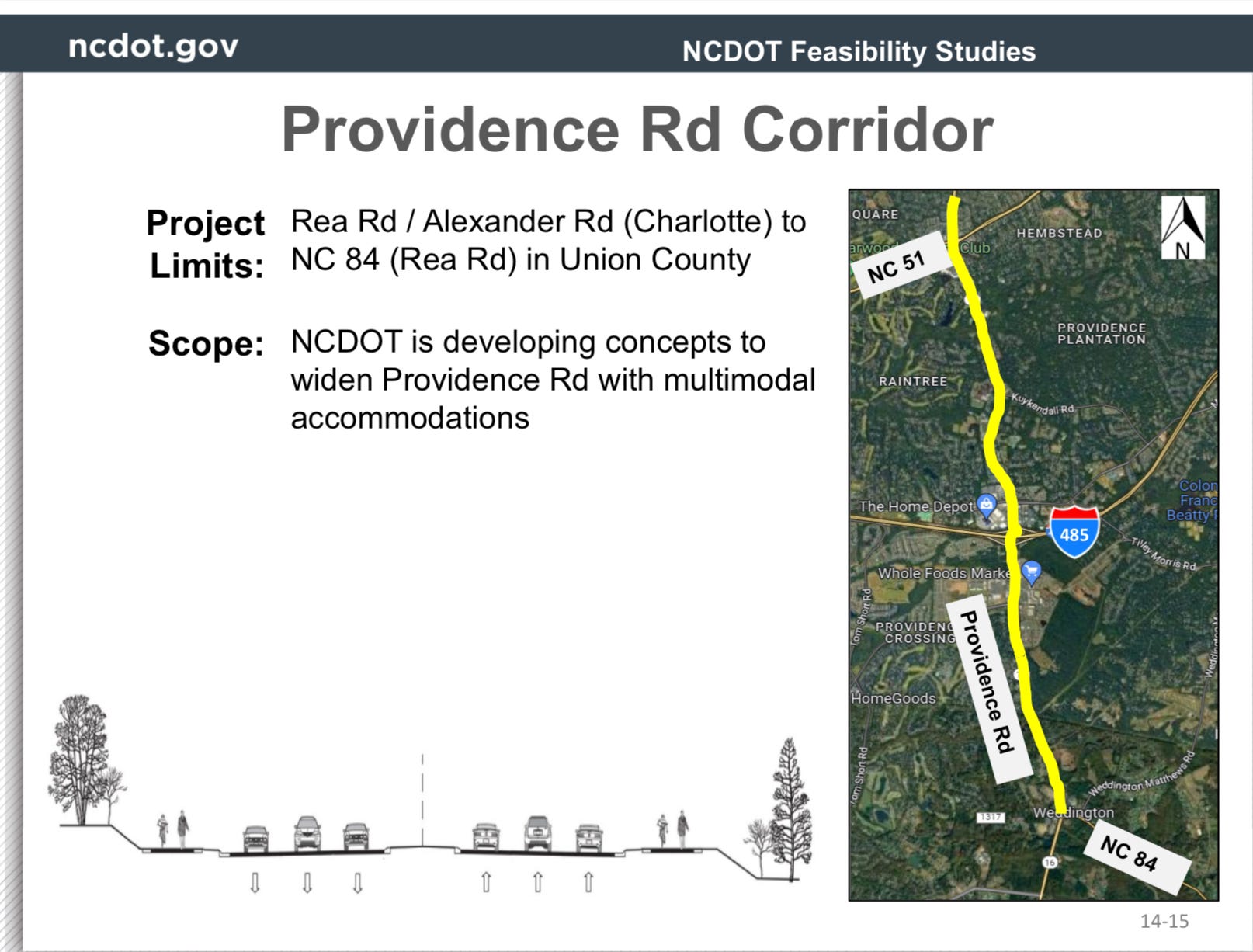 NCDOT is looking into widening Providence Road
