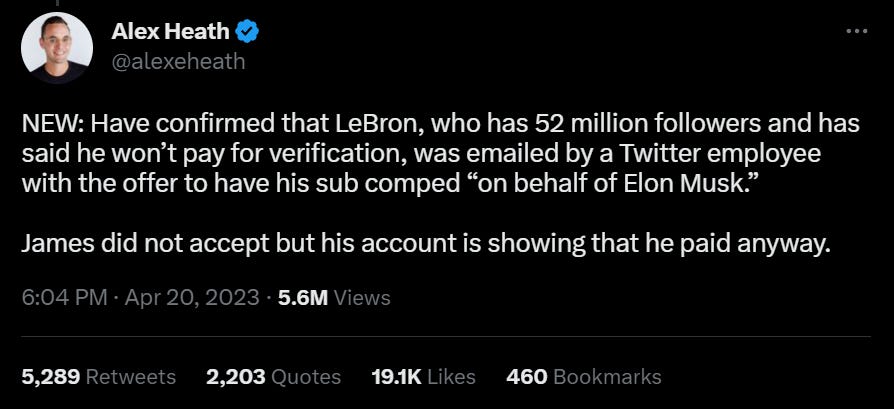 Lebron twitter followers cheap