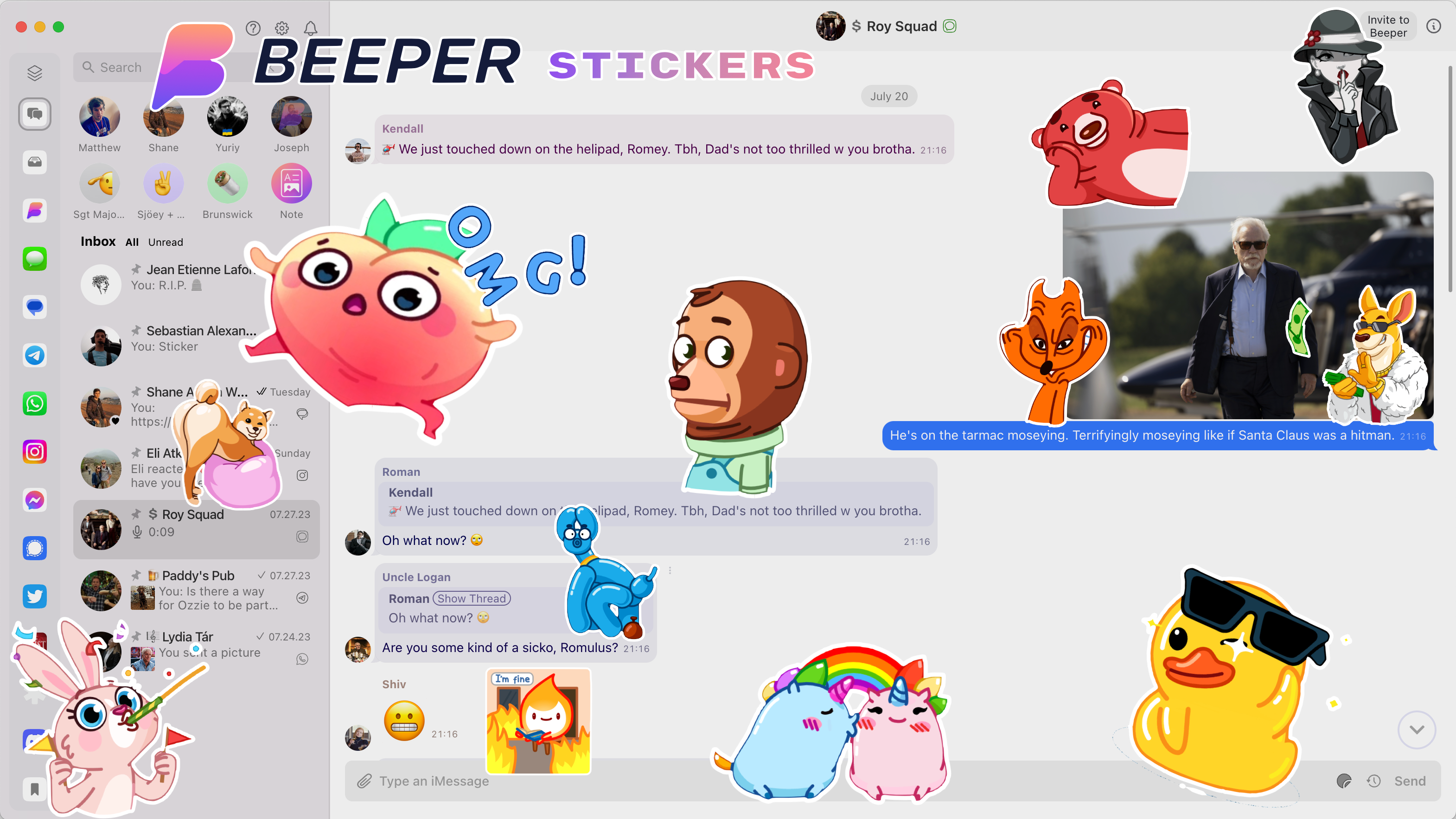 Sticker desktop top