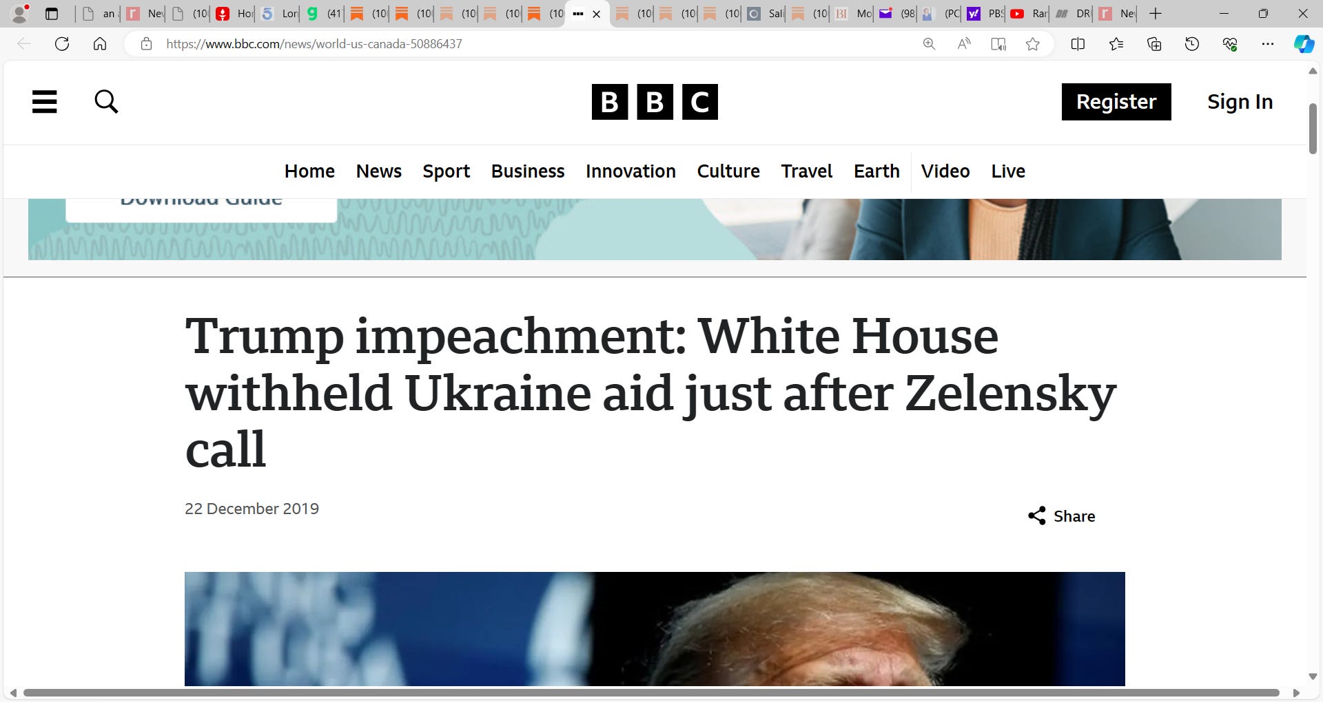So you moved to tie impeachment of Trump to when he was POTUS for
