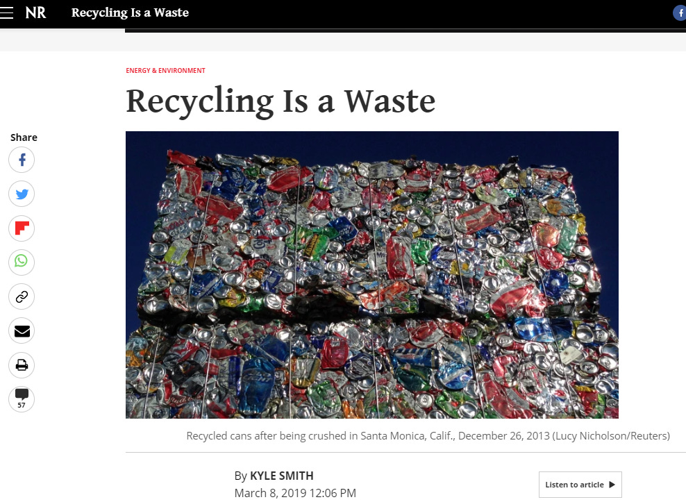 Is Recycling a Waste of Time? by Michael Coleman, Ph.D.