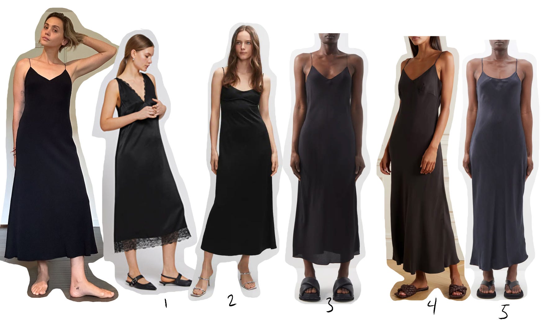 How to wear online a black slip dress