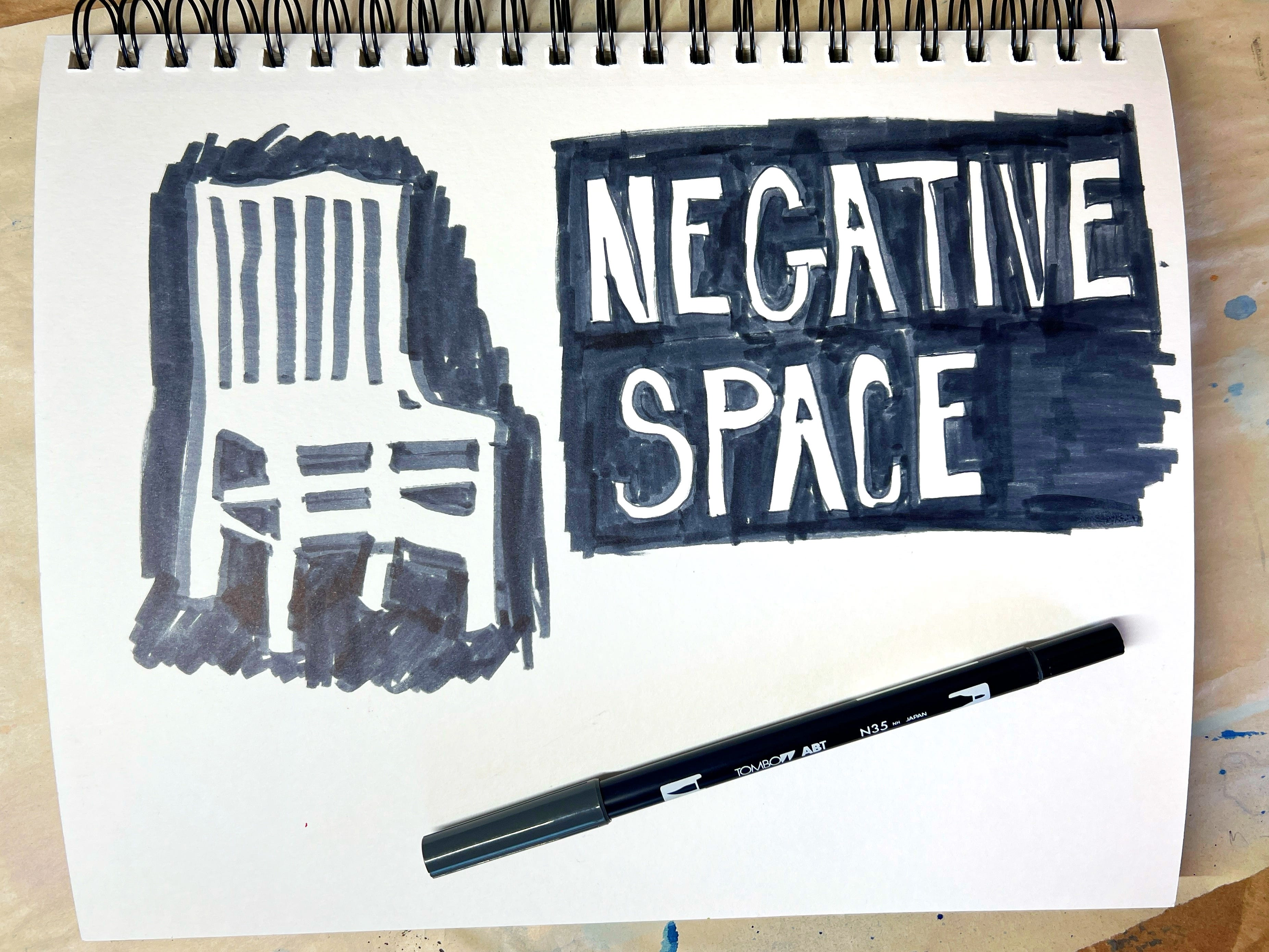 Negative cheap space drawing