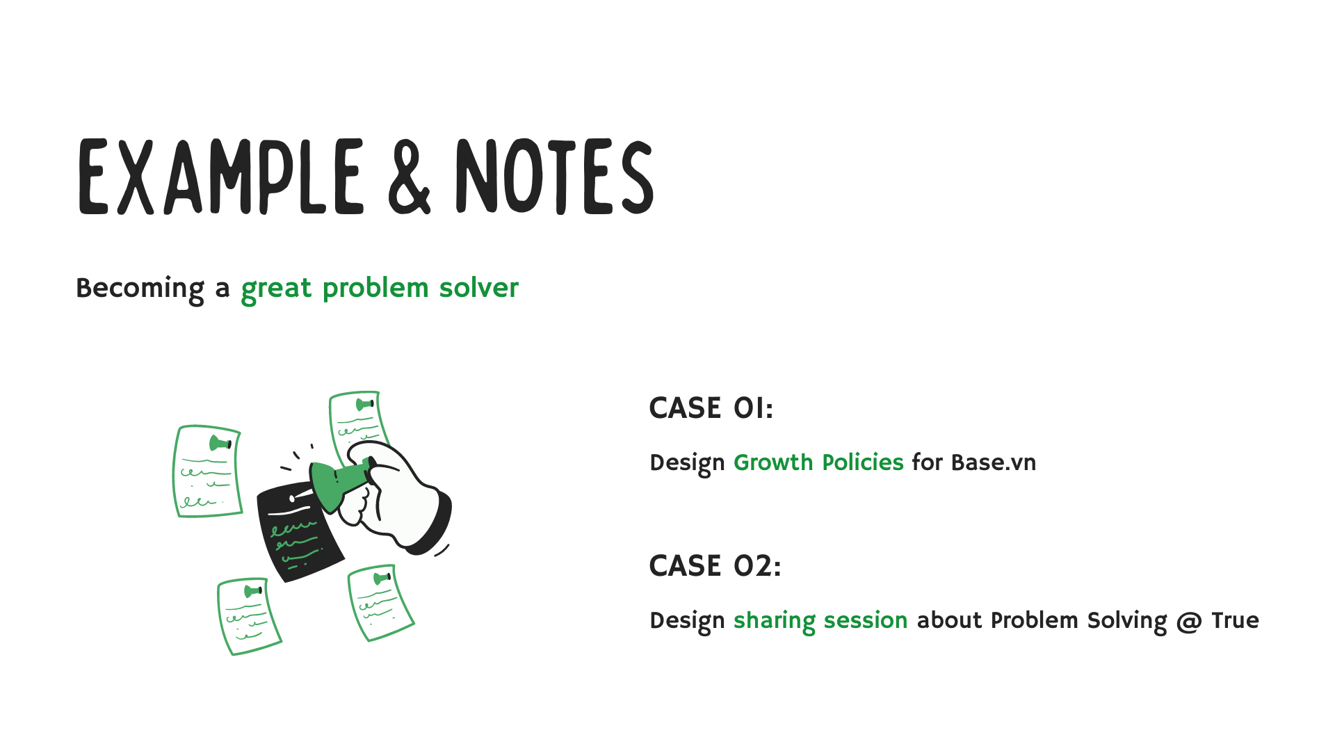 Problem Solving 101 Use case "Design a Sharing Session"