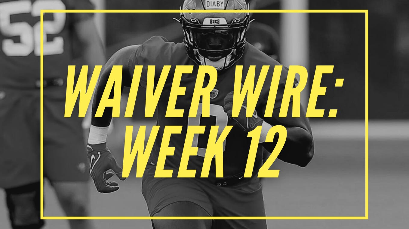 Week 12 best sale waiver wire