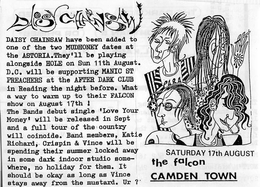 17th August, 1991 DAISY CHAINSAW at the Falcon (32 photos)