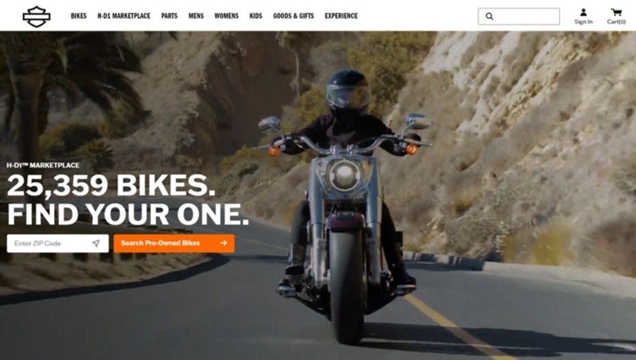 Harley davidson website discount