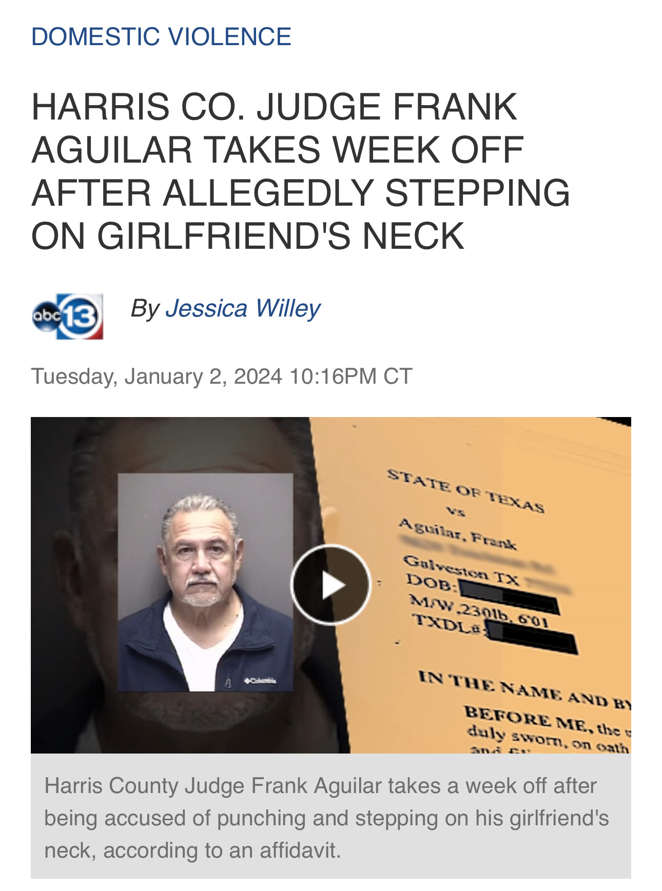 Harris County Criminal Court Judge Returns to His Seat Fresh on the