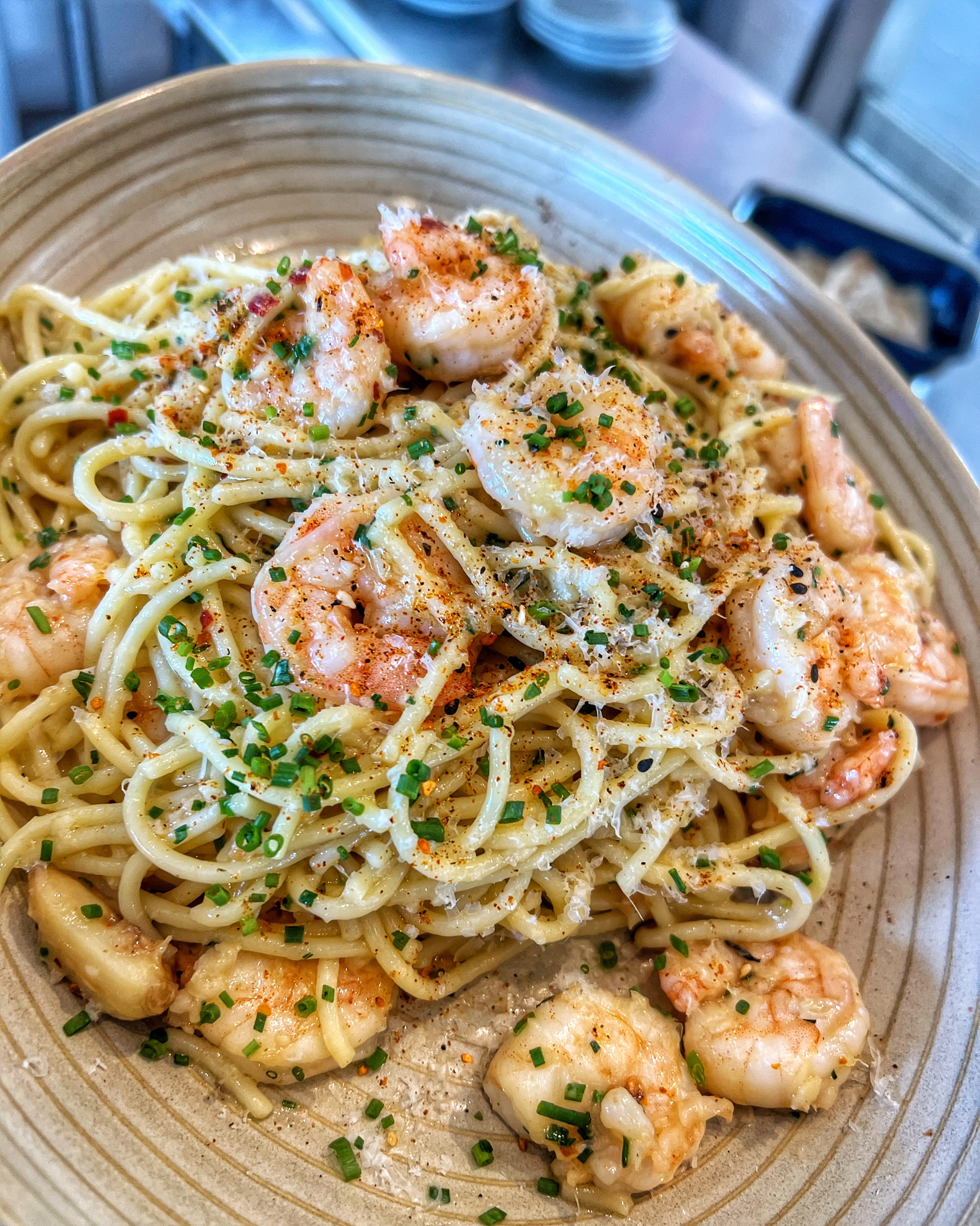 Garlic Shrimp Noodles by andrew gruel American Gravy