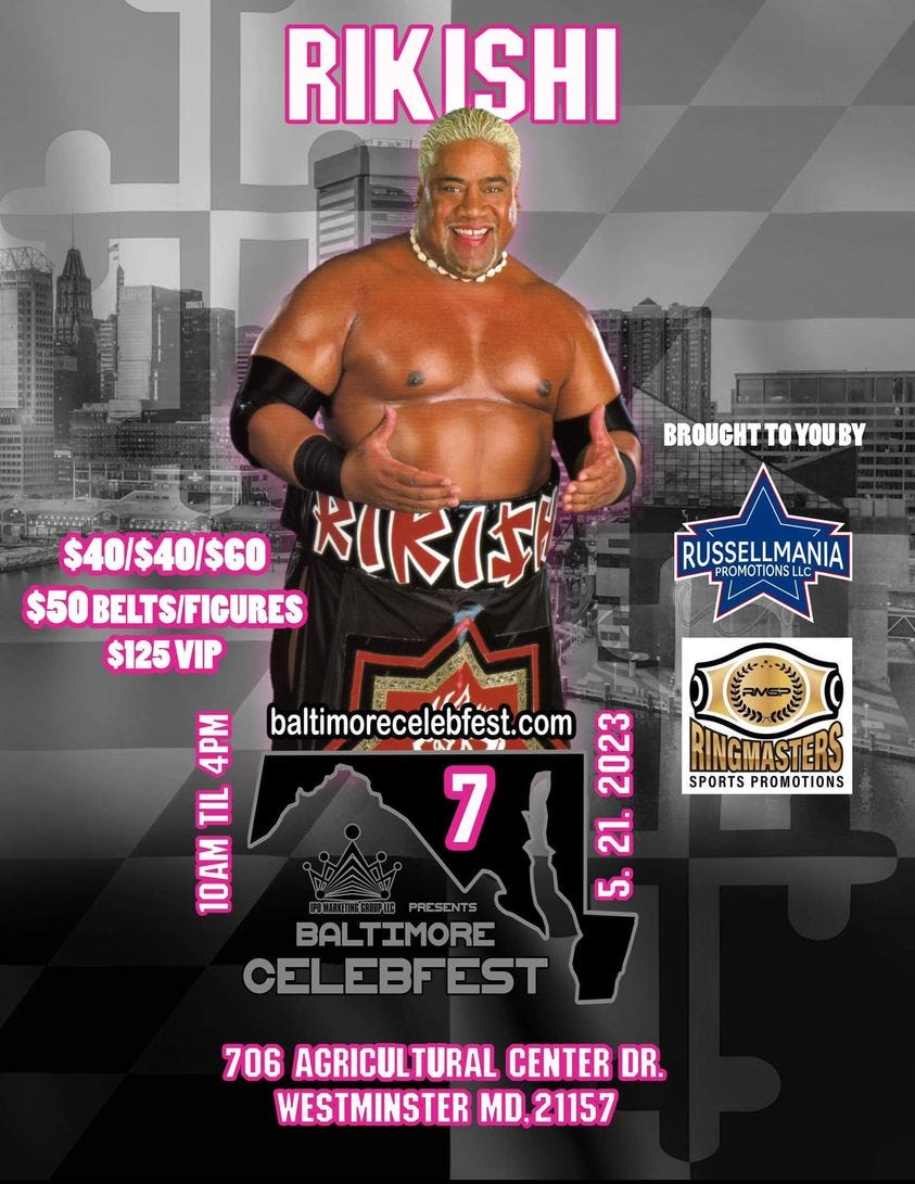 Rikishi is coming to Baltimore Celebfest by Jeff Quinton