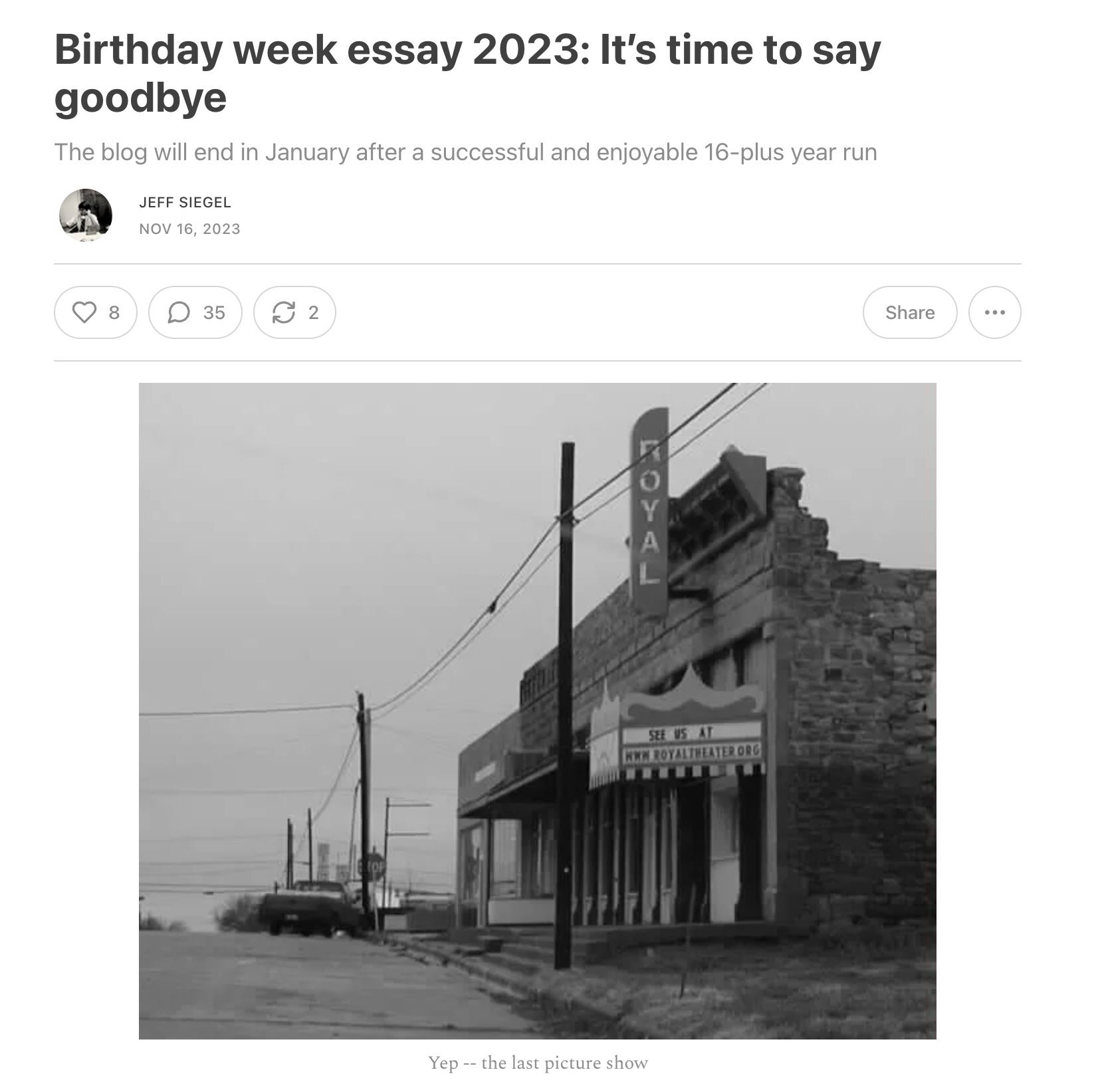 Jeff Siegel: The Ramble - by Tom Wark - Fermentation