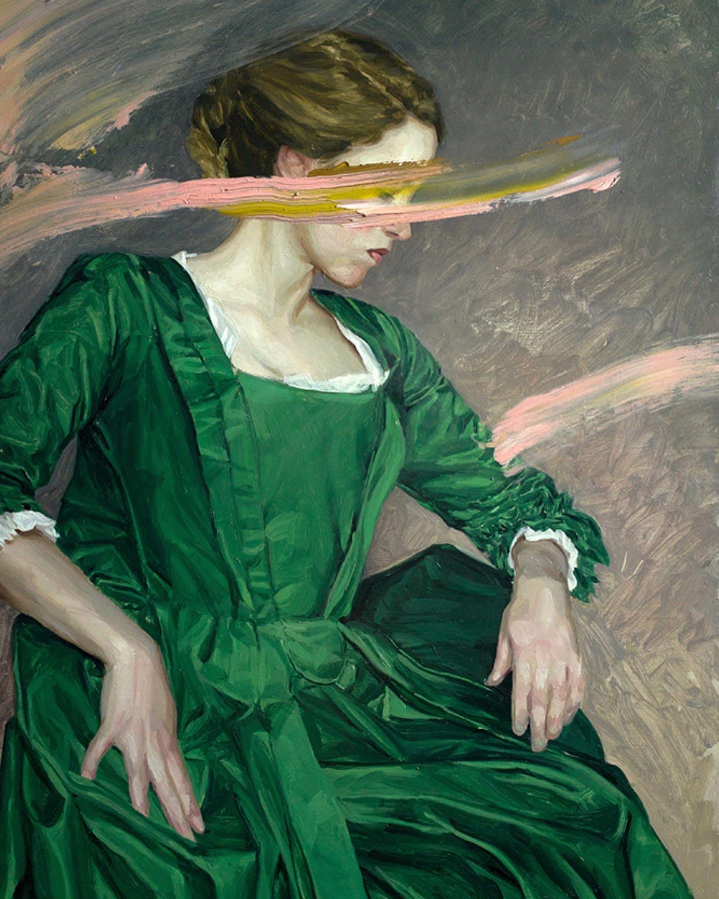 Portrait of a sales lady on fire streaming