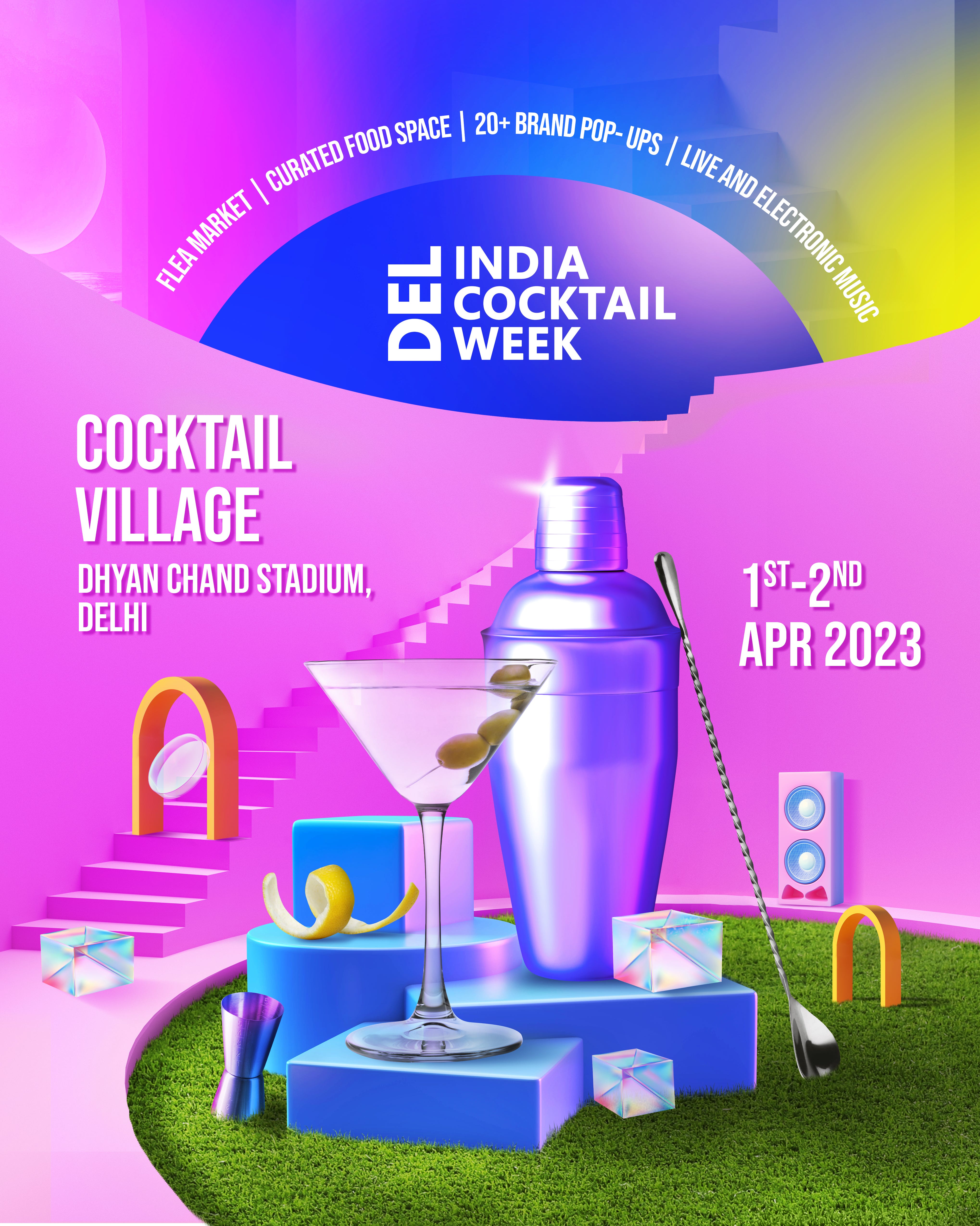 India Cocktail Week Cocktail Village Dhyan Chand Stadium Delhi