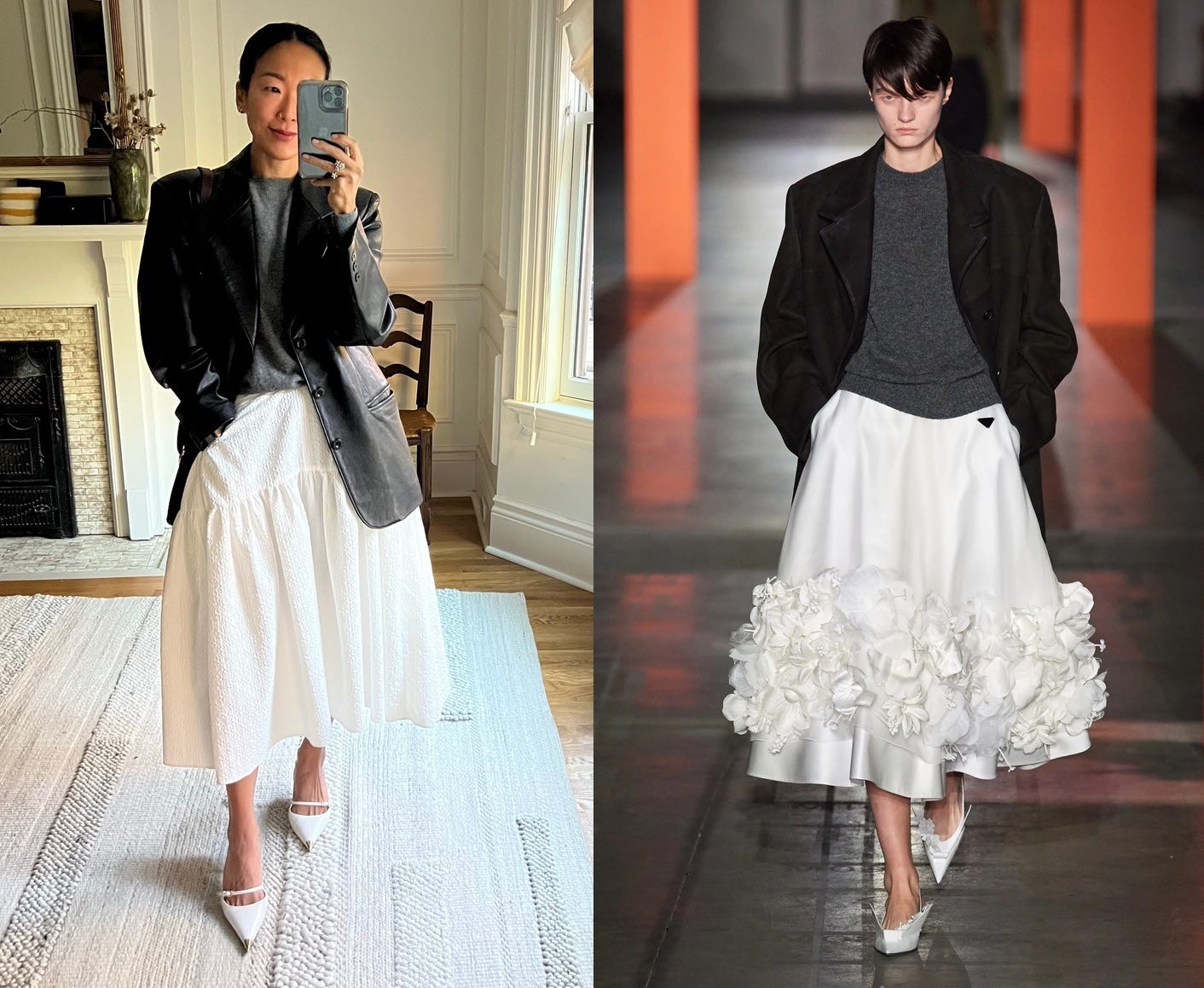 Uniqlo fringe skirt online
