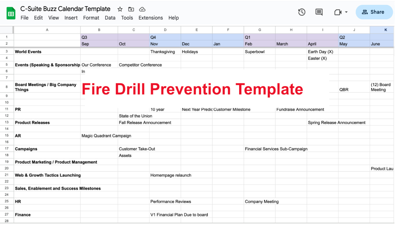 Avoiding Fire Drills: A Calendar Template for Wrangling Company Chaos