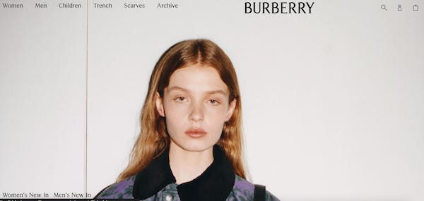 Burberry 2025 web page