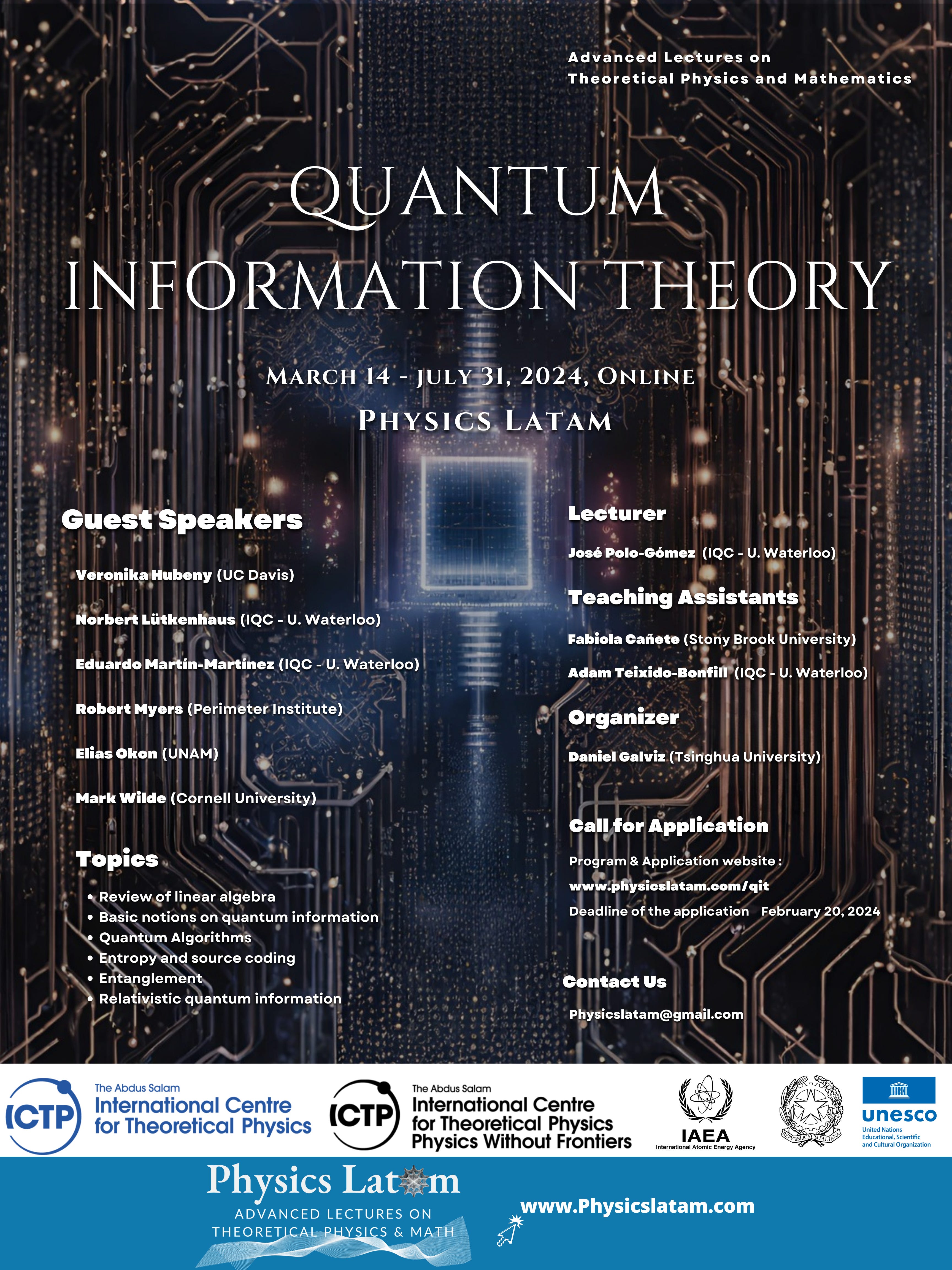 Quantum Information Theory Course - Physics Latam