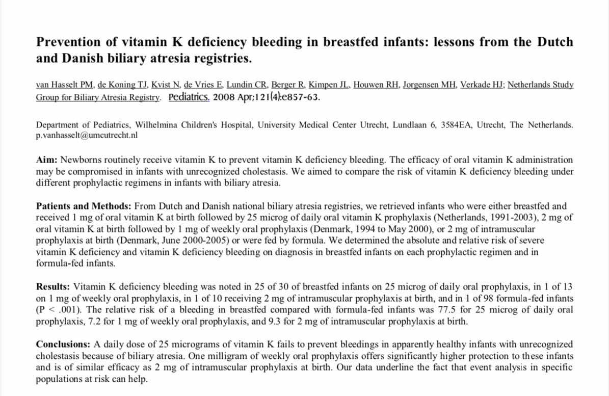 Vitamin K Shot and Delayed Cord Clamping