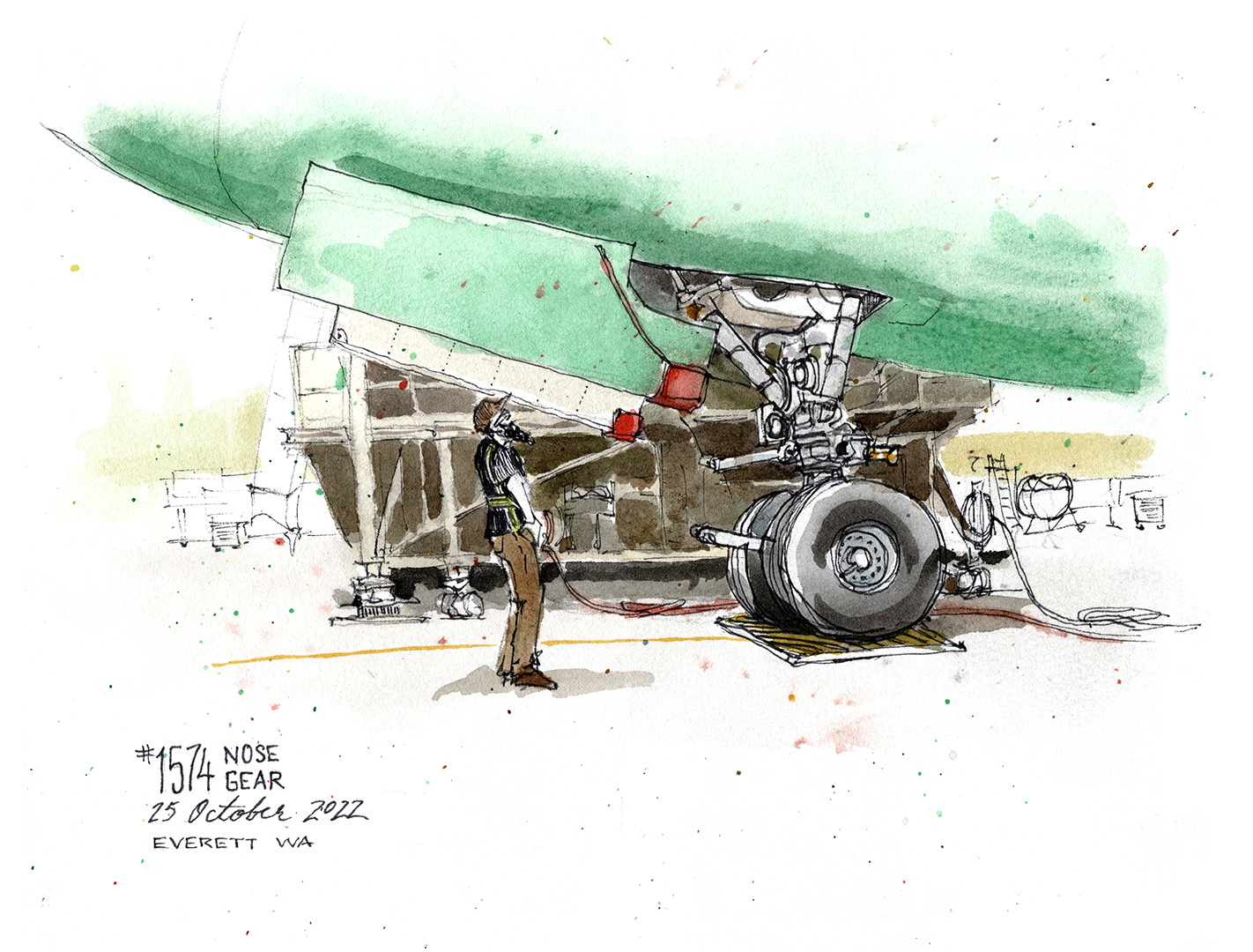 原画 Farewell to the Boeing 747 - Sketcher Press