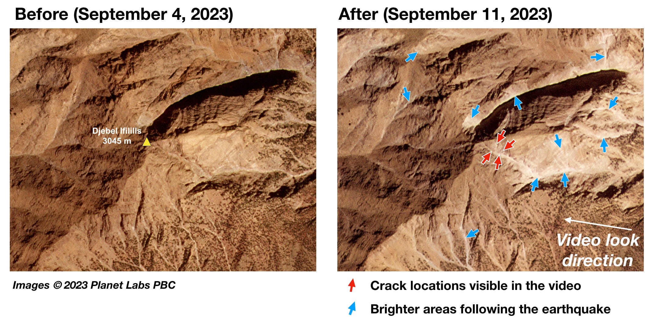 The earthquake that cracked a mountain?