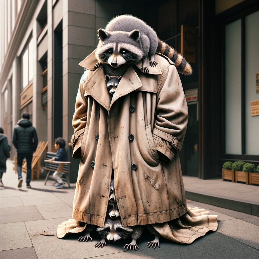 Raccoon coat meaning shop