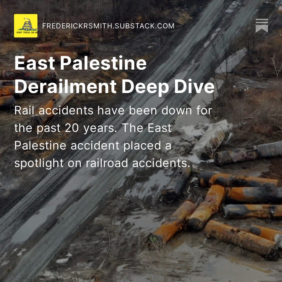 East Palestine Derailment Deep Dive - by Frederick R Smith