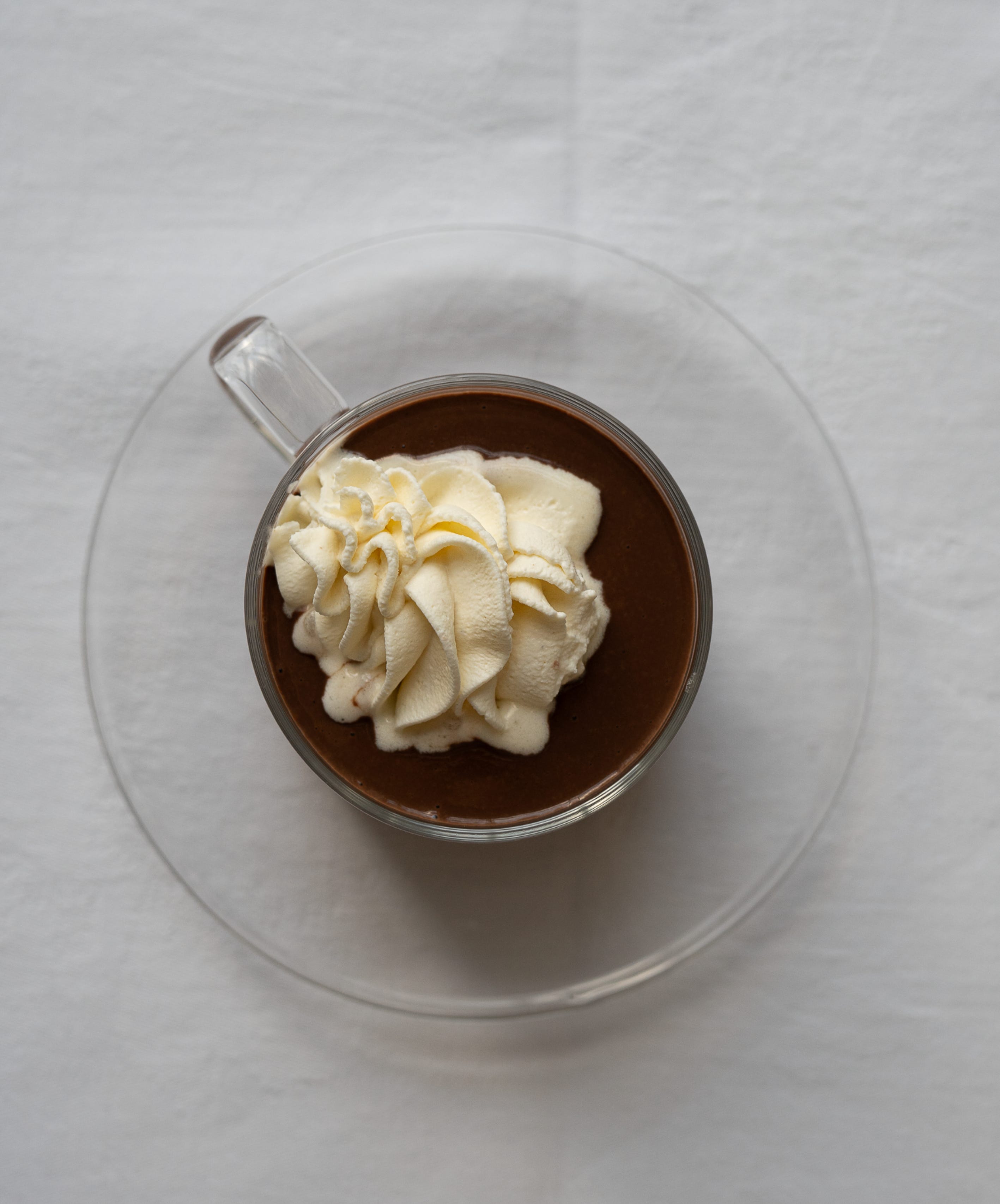 Parisian hot chocolate & clementine posset brûlée