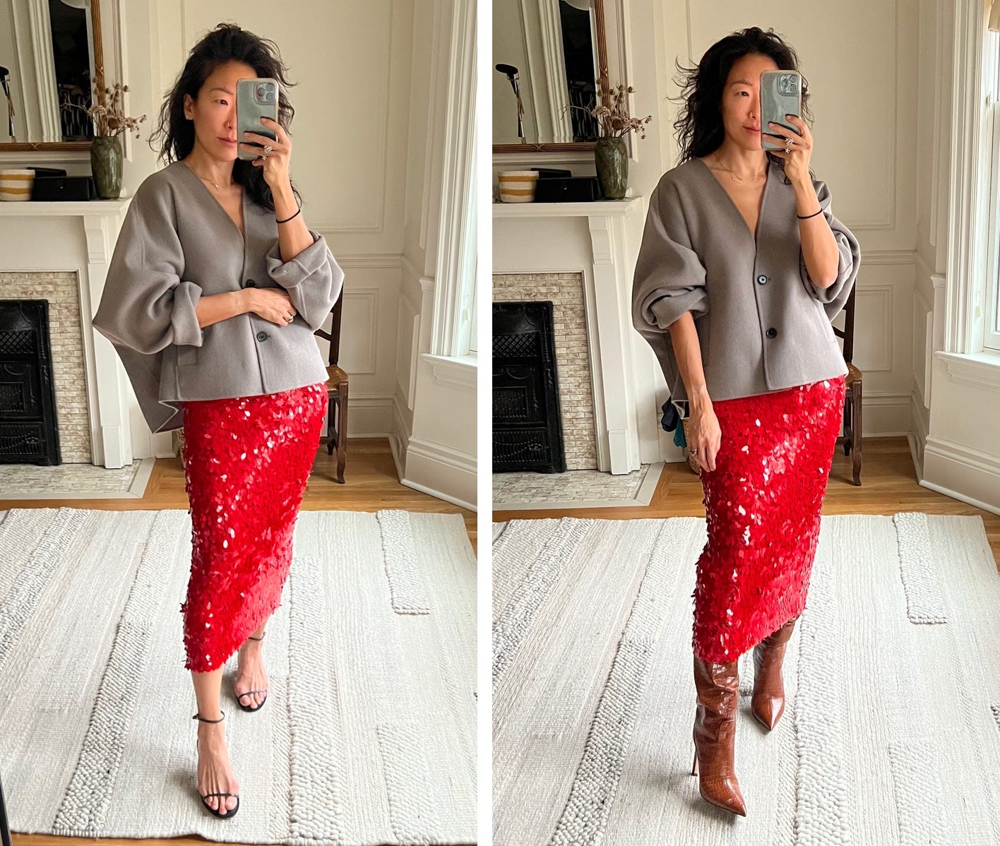 Sequin skirt outfit zara on sale
