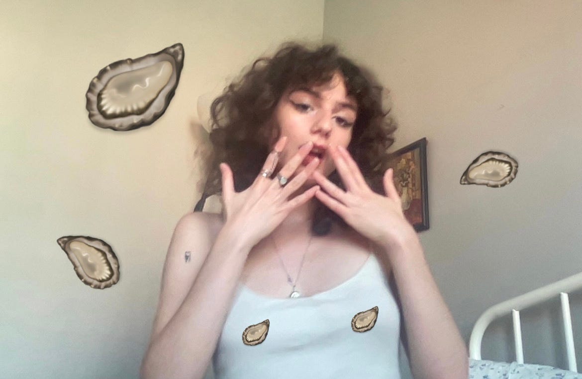 oyster emoji (how decadent) by yasemin k