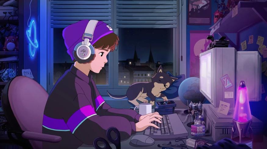Lofi study girl hoodie best sale
