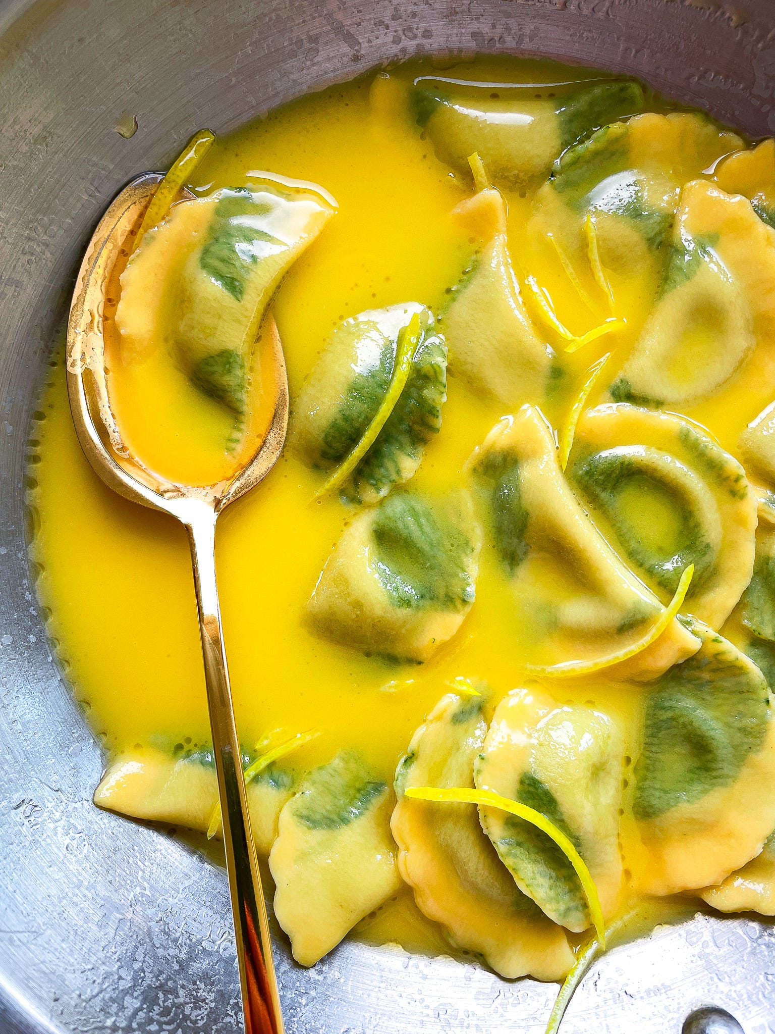 basil & burrata ravioli - by Meryl Feinstein