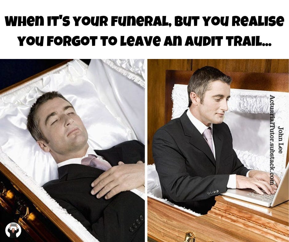 An actuarial funeral